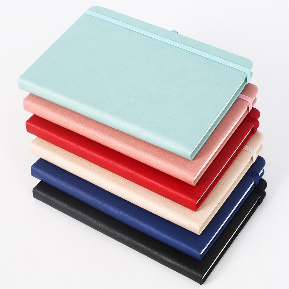 Leather Work Diary Covers - Mini-Notizbücher mit Gummiband, A6-Format, Handbücher für