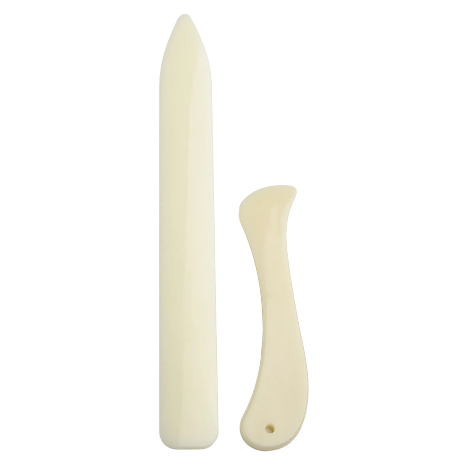 Bone Folder Tool - 2 Stück Lederbearbeitungswerkzeug Knochenfaltwerkzeug für Lederhandwerk